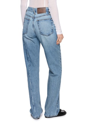 Back View - Click To Enlarge - DALA - Alley Linear Repair Cotton Denim Jeans