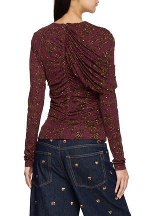 Back View - Click To Enlarge - ULLA JOHNSON - Neema Draped Jersey Top