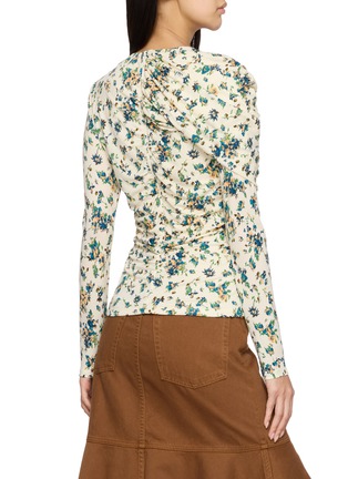 Back View - Click To Enlarge - ULLA JOHNSON - Neema Draped Jersey Top