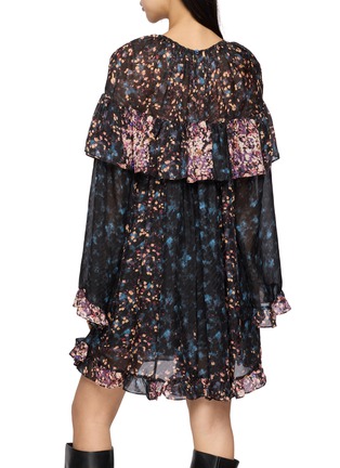 Back View - Click To Enlarge - ULLA JOHNSON - Lune Ruffled Mini Dress