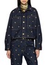 ULLA JOHNSON The Bobbi Embellished Dark Wash Denim Jacket