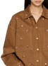  - ULLA JOHNSON - The Bobbi Embellished Medium Wash Denim Jacket