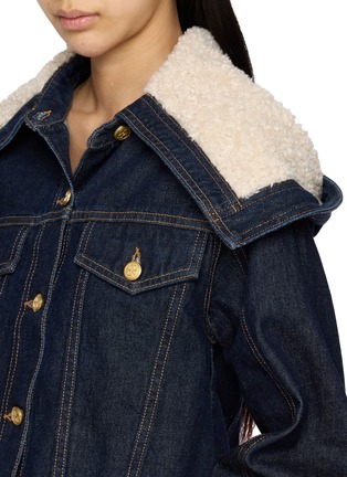  - ULLA JOHNSON - The Sybil Hooded Dark Wash Denim Jacket