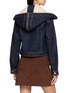 Back View - Click To Enlarge - ULLA JOHNSON - The Sybil Hooded Dark Wash Denim Jacket