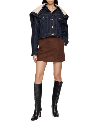 Figure View - Click To Enlarge - ULLA JOHNSON - The Sybil Hooded Dark Wash Denim Jacket