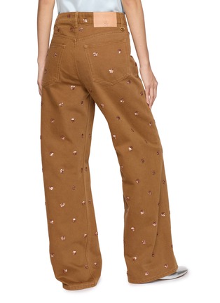 Back View - Click To Enlarge - ULLA JOHNSON - The Willow Embellished Medium Wash Jeans