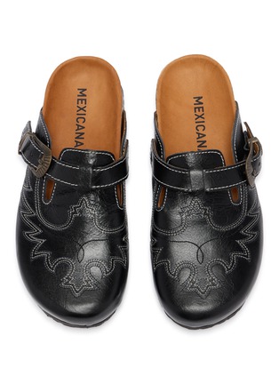 Detail View - Click To Enlarge - MEXICANA SHOES - Bahia Footbed Leather Clogs