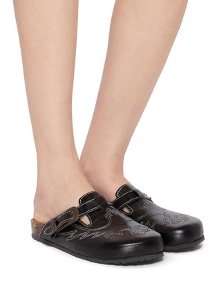 Figure View - Click To Enlarge - MEXICANA - Bahia Footbed Leather Clogs