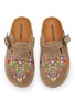 Detail View - Click To Enlarge - MEXICANA SHOES - Alcatraz Rust Footbed Suede Clogs