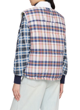 Back View - Click To Enlarge - COSMOSLAB - Reversible Chequered Quilted Vest