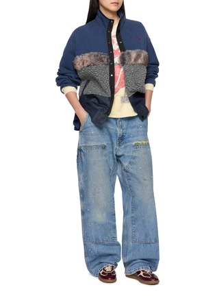Figure View - Click To Enlarge - COSMOSLAB - Sherpa Panel Knit Cardigan