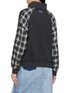 Back View - Click To Enlarge - COSMOSLAB - Chequered Panel Zip Up Sweater Jacket