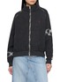 COSMOSLAB Chequered Panel Zip Up Sweater Jacket