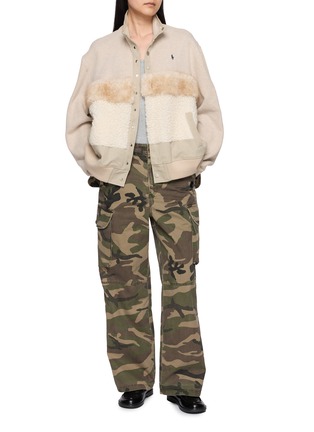 Figure View - Click To Enlarge - COSMOSLAB - Sherpa Panel Knit Cardigan