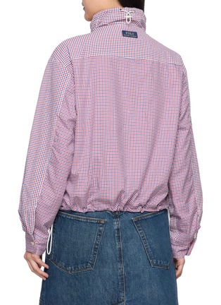 Back View - Click To Enlarge - COSMOSLAB - Shirred Checkered Jacket