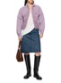 Figure View - Click To Enlarge - COSMOSLAB - Shirred Checkered Jacket