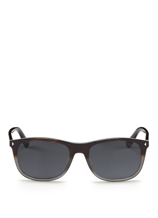 Main View - Click To Enlarge - PRADA - Ombré acetate rectangular sunglasses