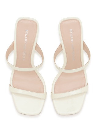 Detail View - Click To Enlarge - STUART WEITZMAN - 85 Vinnie Leather Wedge Heeled Sandals
