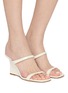 Figure View - Click To Enlarge - STUART WEITZMAN - 85 Vinnie Leather Wedge Heeled Sandals