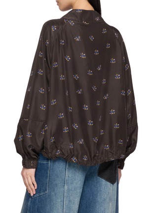 Back View - Click To Enlarge - FAFAMOON - Floral Print Half Zip Windbreaker