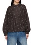 FAFAMOON Floral Print Half Zip Windbreaker