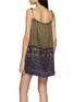 Back View - Click To Enlarge - FAFAMOON - Chequered Tie Strap Mini Dress