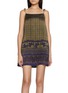 FAFAMOON Chequered Tie Strap Mini Dress