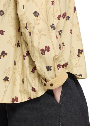  - FAFAMOON - Long Sleeve Floral Print Shirt