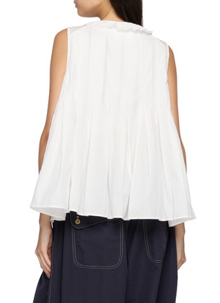 Back View - Click To Enlarge - FAFAMOON - Ruffle Trim Pleated Hem Tank Top