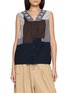 FAFAMOON Scalloped Floral Embroidered Patchwork Vest