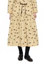 FAFAMOON Floral Print Drawstring Midi Skirt