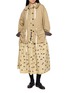 Figure View - Click To Enlarge - FAFAMOON - Floral Print Drawstring Midi Skirt