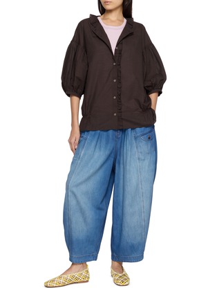 Figure View - Click To Enlarge - FAFAMOON - Washed Denim Balloon Pants