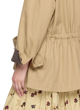  - FAFAMOON - Drawstring Waist Button Front Coat