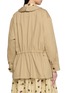 Back View - Click To Enlarge - FAFAMOON - Drawstring Waist Button Front Coat