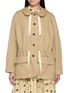 FAFAMOON Drawstring Waist Button Front Coat