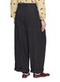 Back View - Click To Enlarge - FAFAMOON - Pleated Cuffed Wide Leg Pants