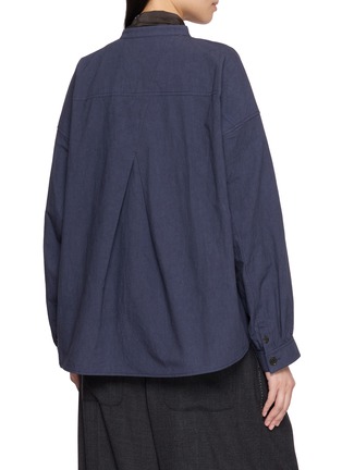 Back View - Click To Enlarge - FAFAMOON - Long Sleeve Floral Tie Shirt