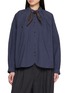 FAFAMOON Long Sleeve Floral Tie Shirt