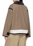Back View - Click To Enlarge - FAFAMOON - Chequered Hem Contrast Trim Jacket