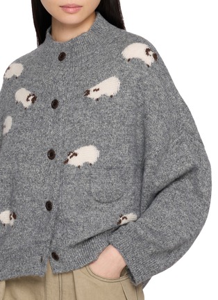  - FAFAMOON - Sheep Motif Knit Cardigan