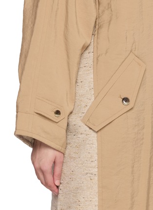  - FAFAMOON - Contrast Panel Belted Trench Coat