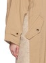  - FAFAMOON - Contrast Panel Belted Trench Coat