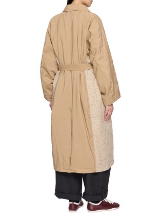 Back View - Click To Enlarge - FAFAMOON - Contrast Panel Belted Trench Coat