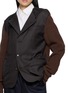  - SONIA CARRASCO - Knit Sleeve Deconstructed Single Breasted Blazer