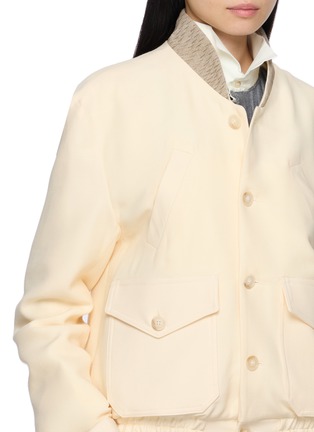  - SONIA CARRASCO - Exposed Collar Bomber Jacket