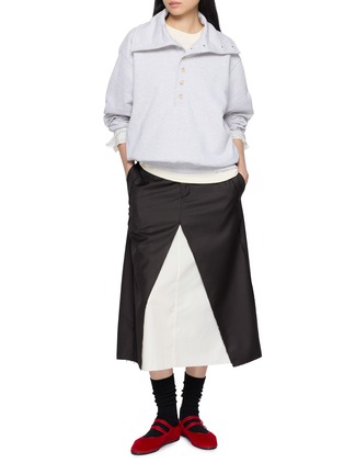 Figure View - Click To Enlarge - SONIA CARRASCO - High Neck Button Up Sweater