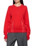 SONIA CARRASCO Exposed Stitch Knit Polo Shirt