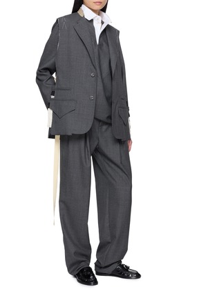 Figure View - Click To Enlarge - SONIA CARRASCO - Deconstructed Single Breasted Blazer