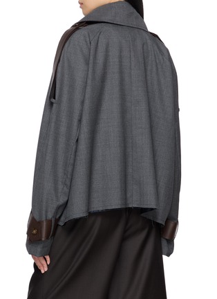 Back View - Click To Enlarge - SONIA CARRASCO - Contrast Detail Cropped Trench Coat